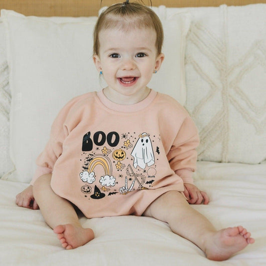 Halloween Sweatshirt Romper - Little Joy Co.