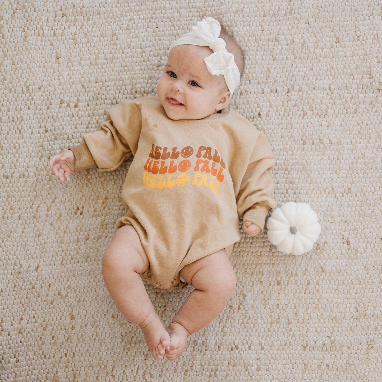 Hello Fall Sweatshirt Romper - Little Joy Co.