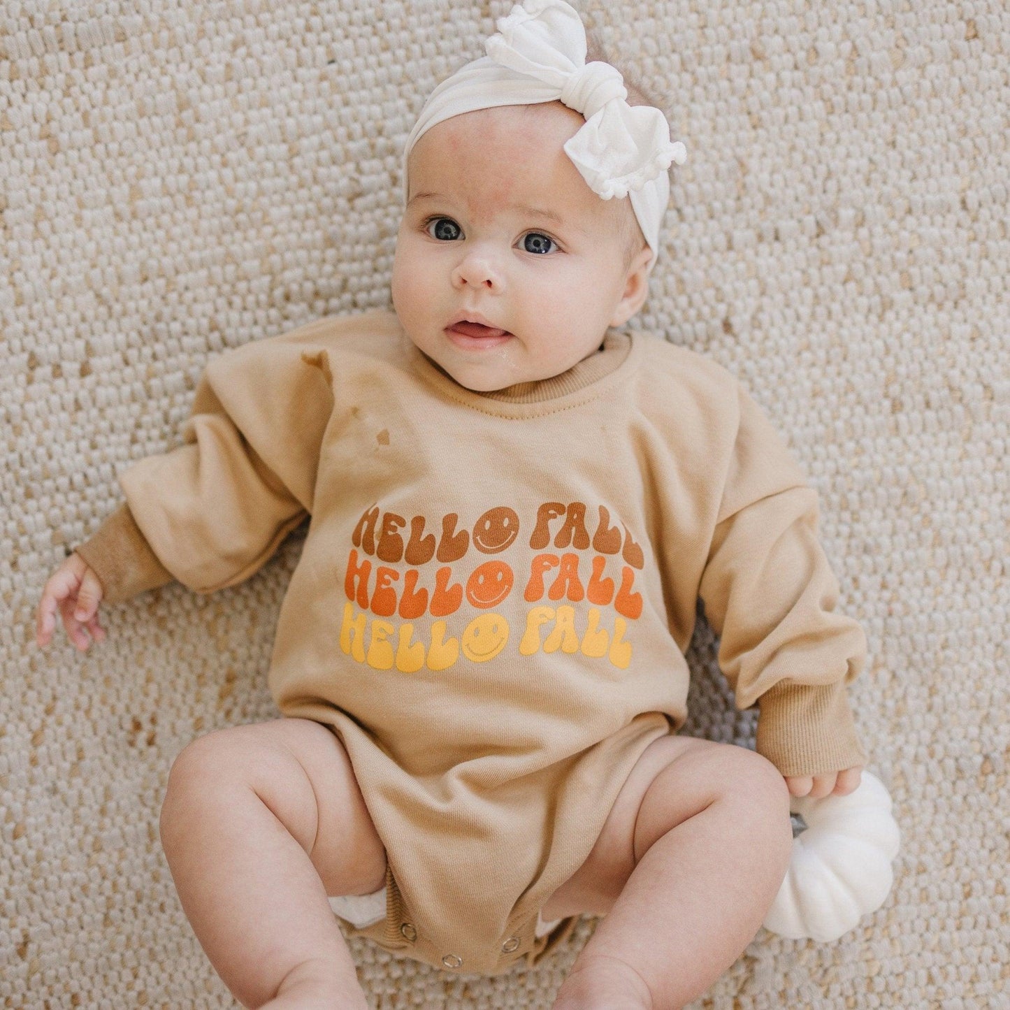 Hello Fall Sweatshirt Romper - Little Joy Co.