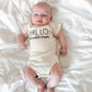 Hello I'm New Here - Organic Short Sleeve Baby Bodysuit