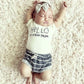 Hello I'm New Here - Organic Short Sleeve Baby Bodysuit