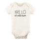 Hello I'm New Here - Organic Short Sleeve Baby Bodysuit