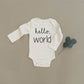 Hello World Black Organic Baby Onesie®