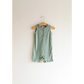 Super Soft Organic Cotton Henley Romper in Sage Green for Babies