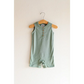 Super Soft Organic Cotton Henley Romper in Sage Green for Babies
