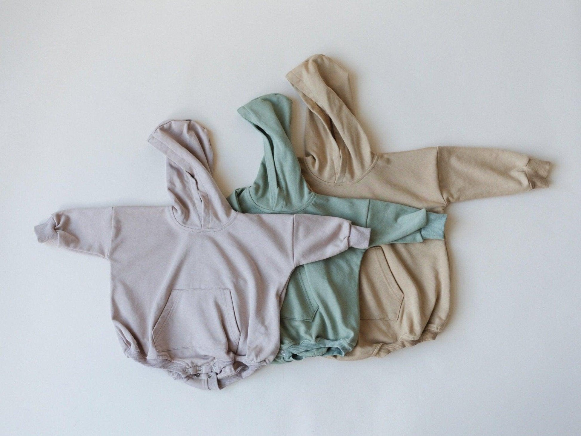 Hoodie Sweatshirt Romper - more colors - Little Joy Co.