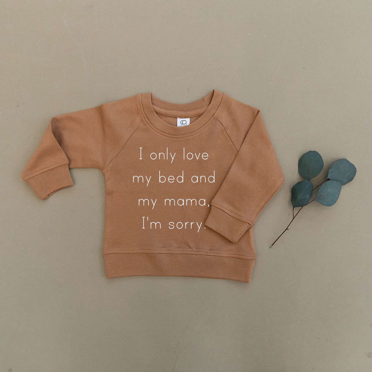 I Only Love My Bed & My Mama I'm Sorry Drake Organic Baby & Toddler Ginger Pullover