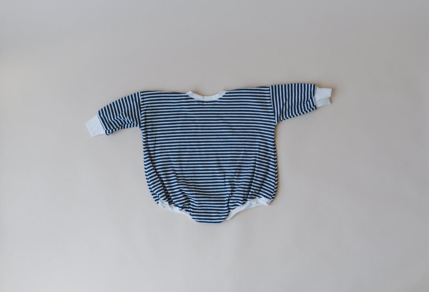 Striped Waffle Oversized Bubble Romper - Oversized Waffle-Knit Romper - Baby Boy Outfit - Baby Girl Clothes - Winter - Neutral Baby Outfit