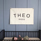Personalized Canvas Name Banner - Baby Name Flag - Baby Name Sign - Baby Boy Nursery Decor - Boys Room Flag - Baby Girl Room Decor