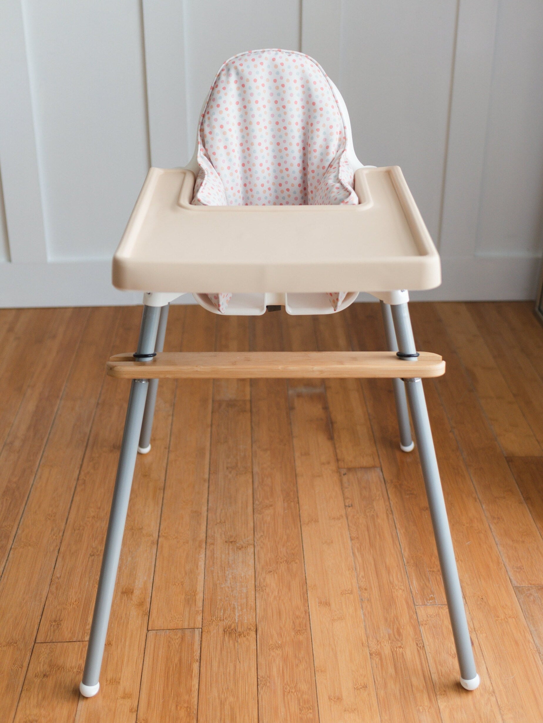 Neutral Polka Dot Cushion Cover for the IKEA Antilop Highchair - Wipeable IKEA Antilop Cushion Cover with Inflatable Cushion Insert - Boho