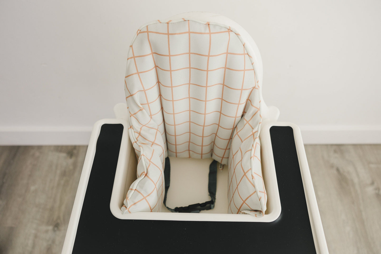 Camel Windowpane Plaid Cushion Cover for the IKEA Antilop Highchair - Wipeable IKEA Antilop Cushion Cover with Inflatable Cushion Insert Boy