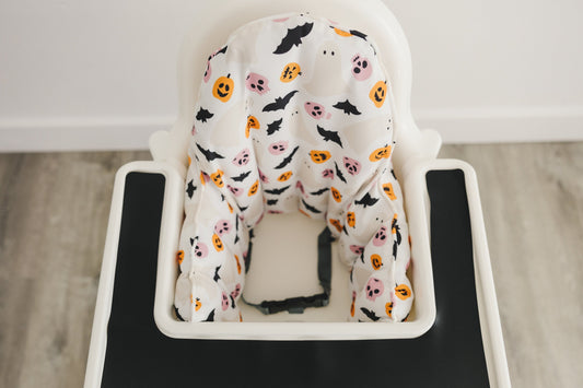 Halloween Cushion Cover for the IKEA Antilop Highchair - Wipeable IKEA Antilop Cushion Cover Inflatable Insert Ghosts Bats Pumpkins Fall