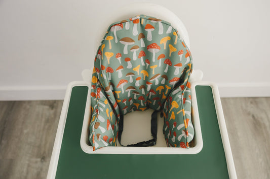 Green Mushroom Print Cushion Cover