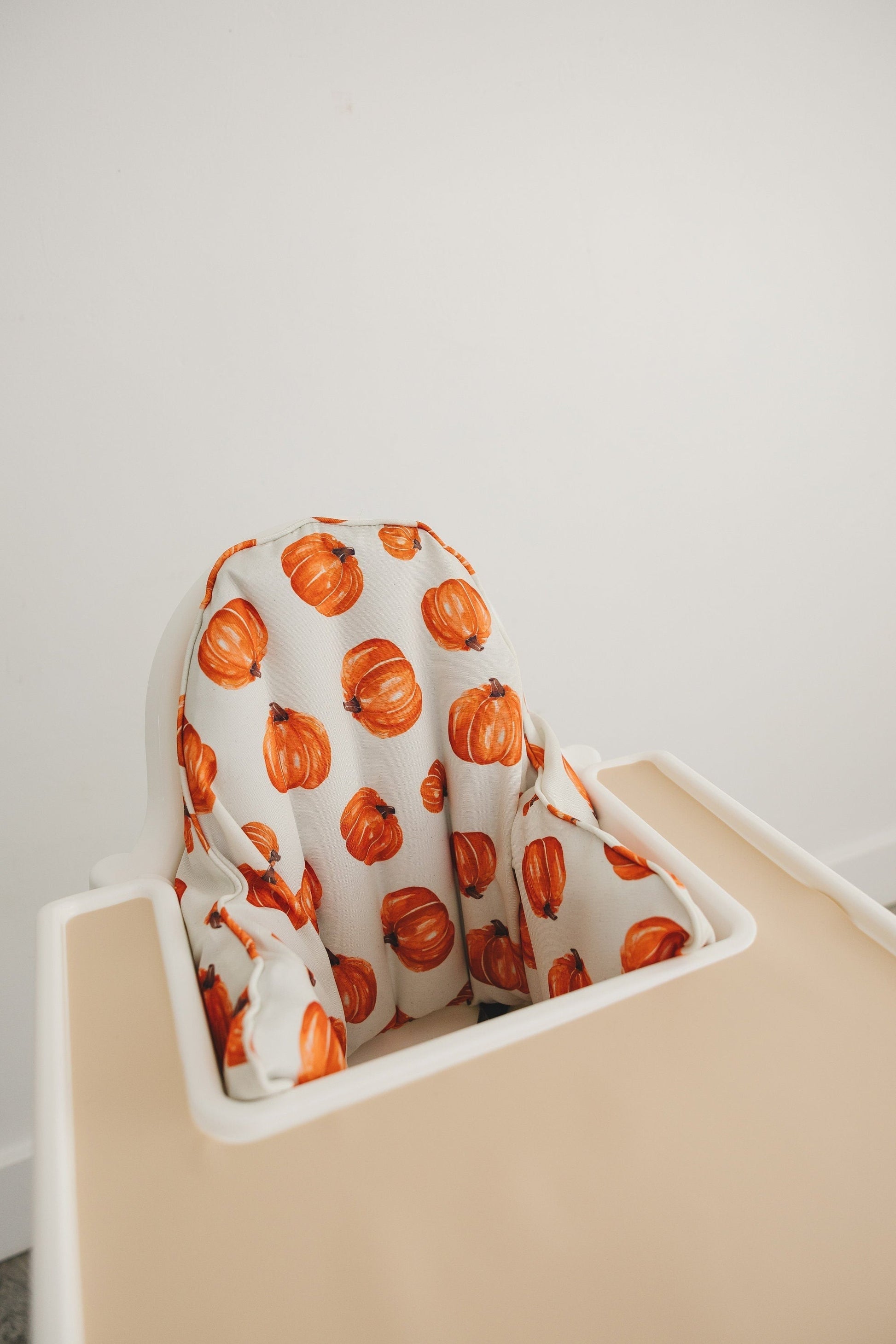 Pumpkin Print Fall Cushion Cover for the IKEA Antilop Highchair - Wipeable IKEA Antilop Cushion Cover with Inflatable Insert Halloween