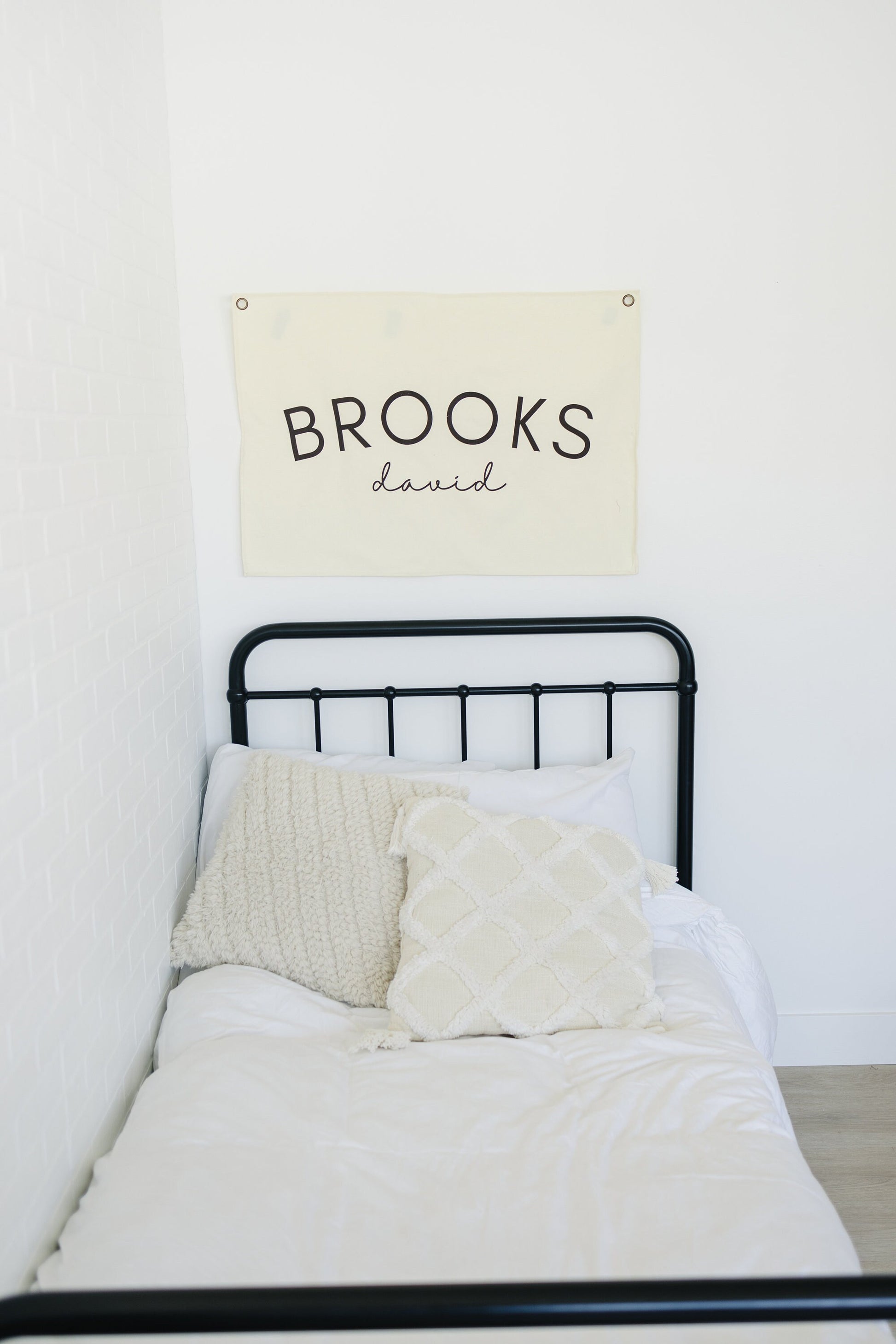 Personalized Canvas Name Banner - Baby Name Flag - Baby Name Sign - Baby Boy Nursery Decor - Boys Room Flag - Baby Girl Room Decor