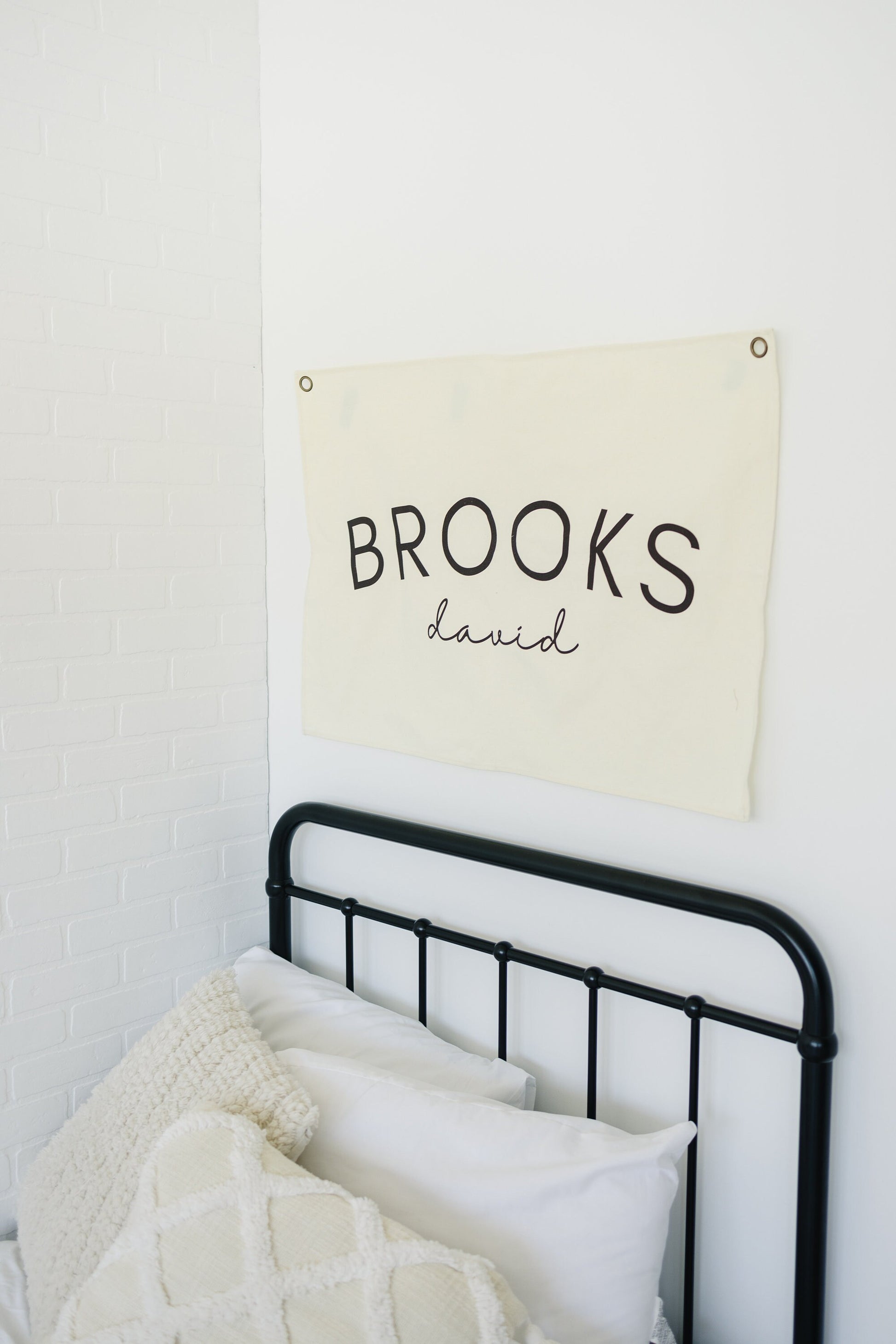 Personalized Canvas Name Banner - Baby Name Flag - Baby Name Sign - Baby Boy Nursery Decor - Boys Room Flag - Baby Girl Room Decor