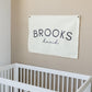 Personalized Canvas Name Banner - Baby Name Flag - Baby Name Sign - Baby Boy Nursery Decor - Boys Room Flag - Baby Girl Room Decor