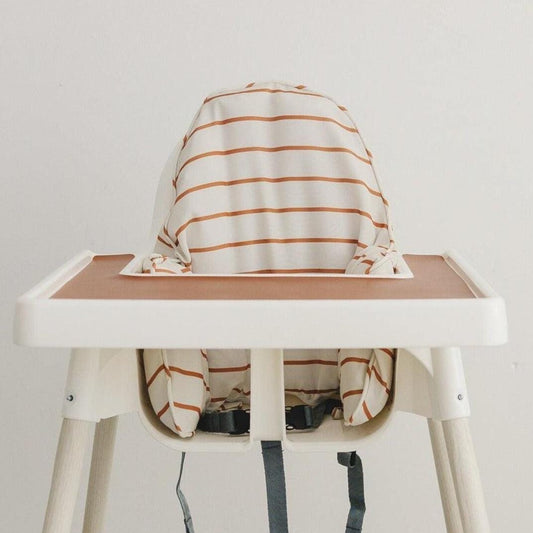 Neutral Camel Stripes Cushion Cover for the IKEA Antilop Highchair - Wipeable IKEA Antilop Cushion Cover with Inflatable Cushion Insert Boy
