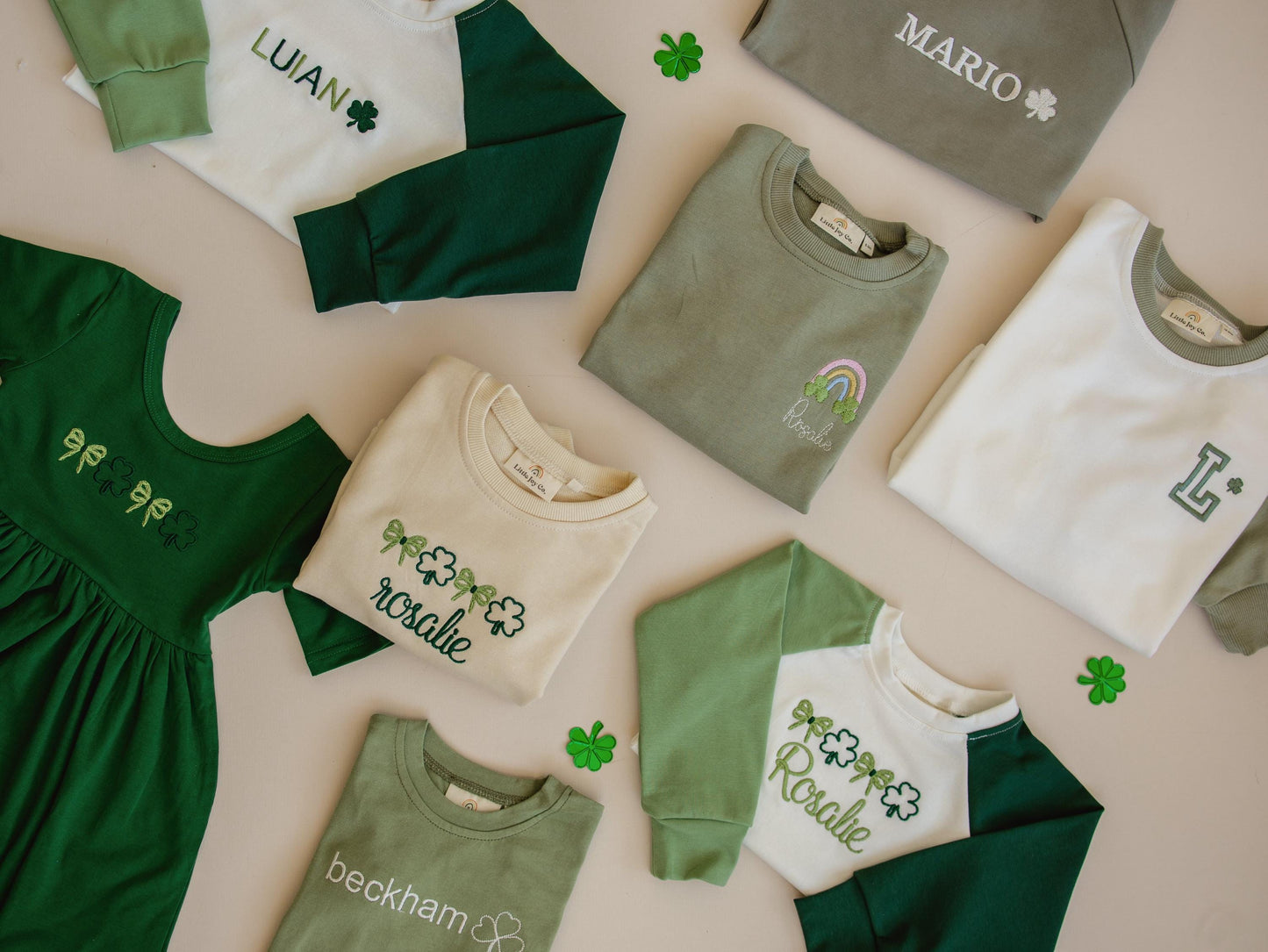 Custom Embroidered St Patrick's Day Organic Cotton Jogger Set