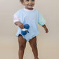 Custom Embroidered Baby Colorblock T - Shirt Romper - Little Joy Co.