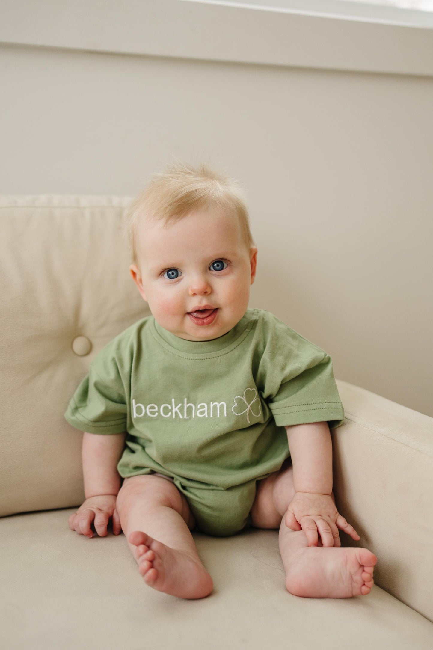 Custom Embroidered St. Patrick's Day T-Shirt Romper