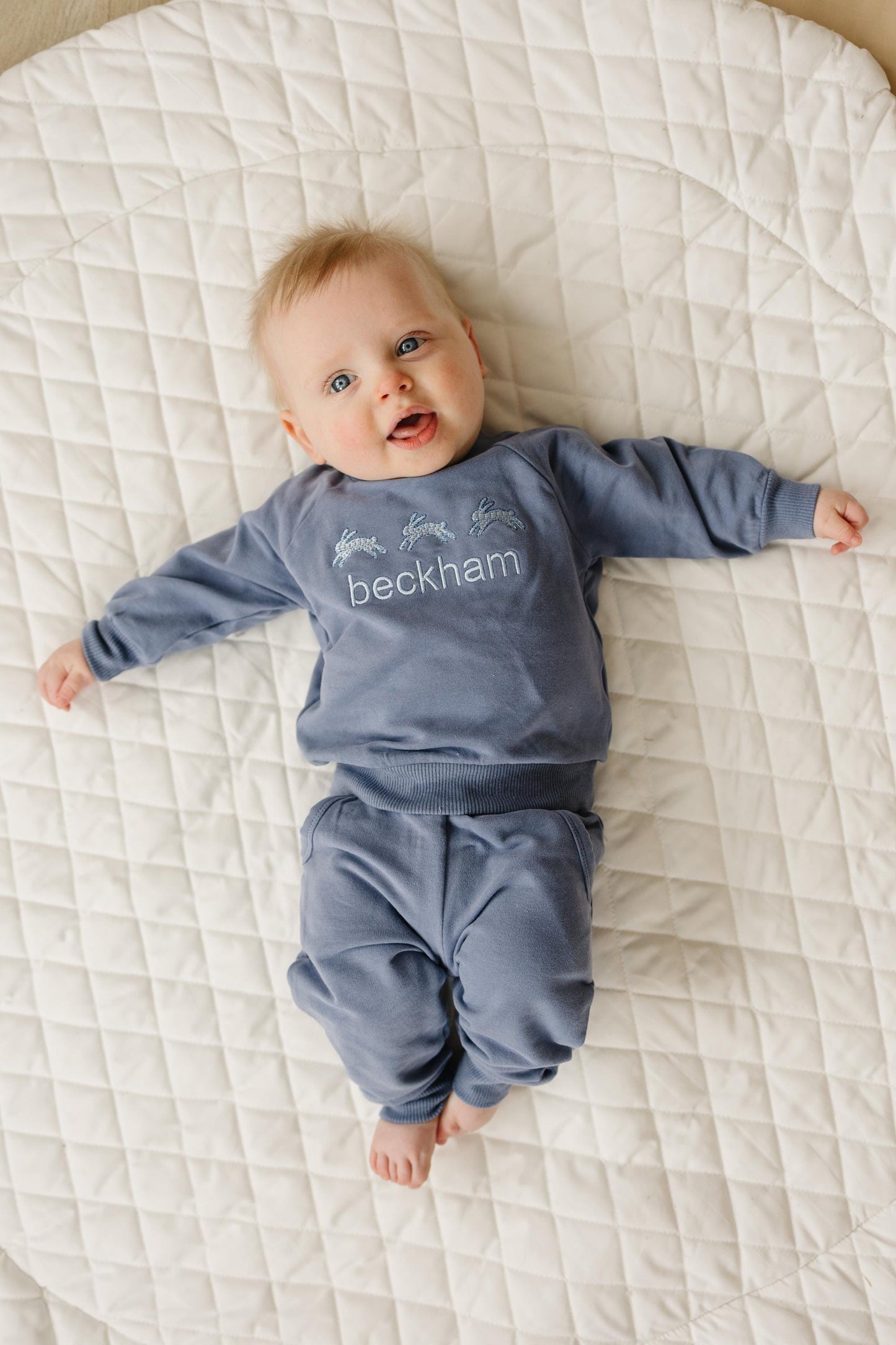 Custom Embroidered Easter Organic Cotton Jogger Set - more colors & designs