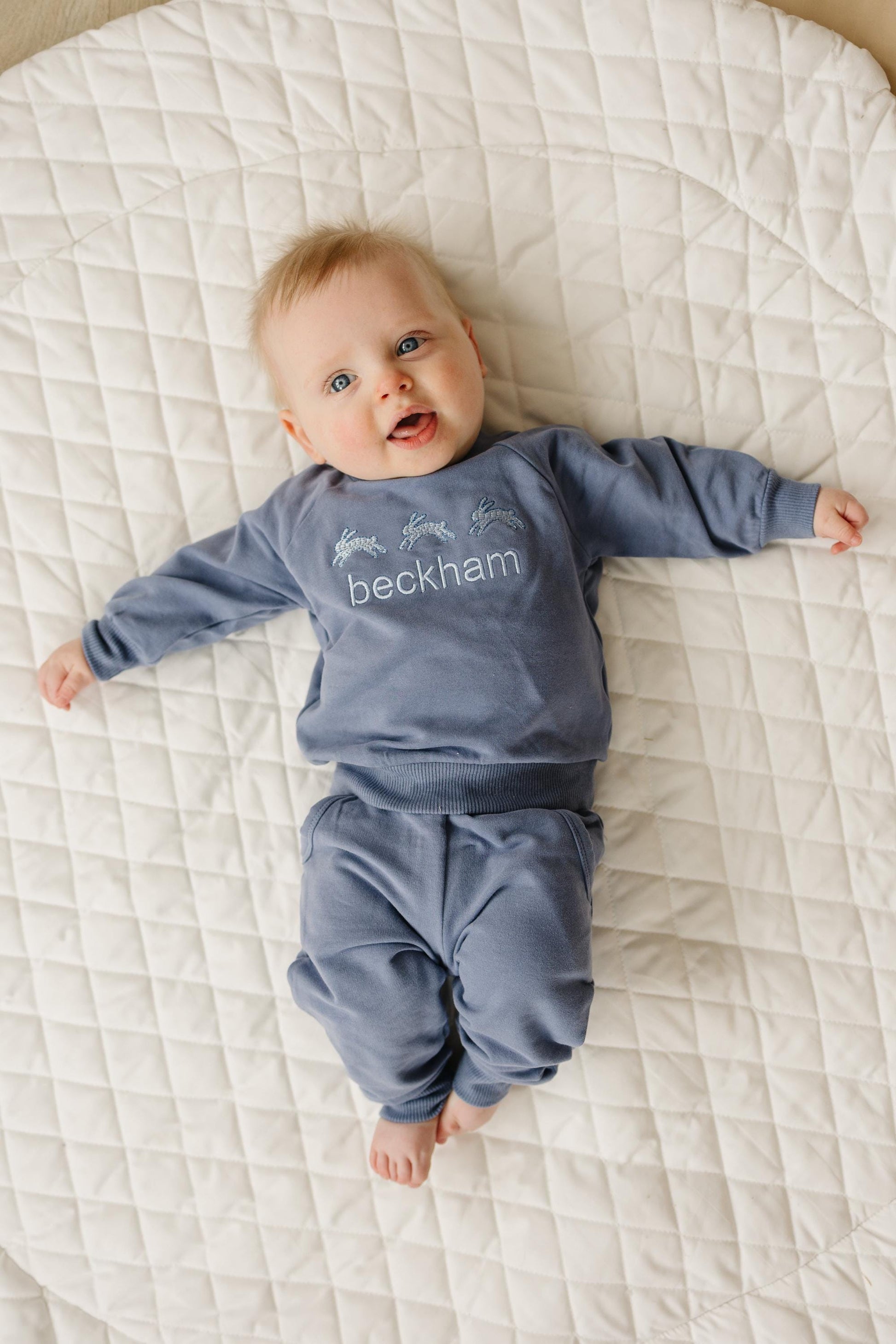 Custom Embroidered Easter Organic Cotton Jogger Set - more colors & designs