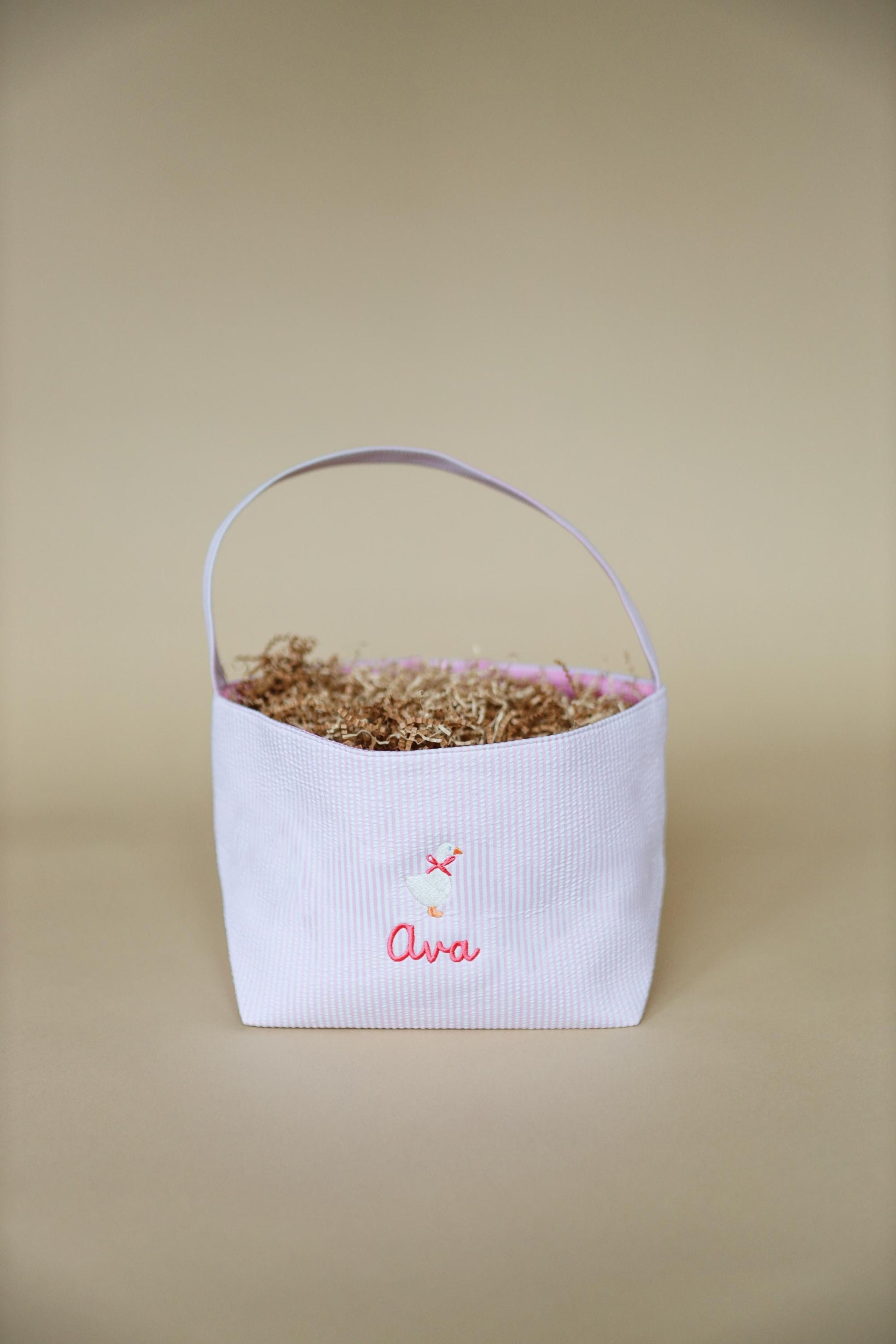 Custom Embroidered Easter Basket