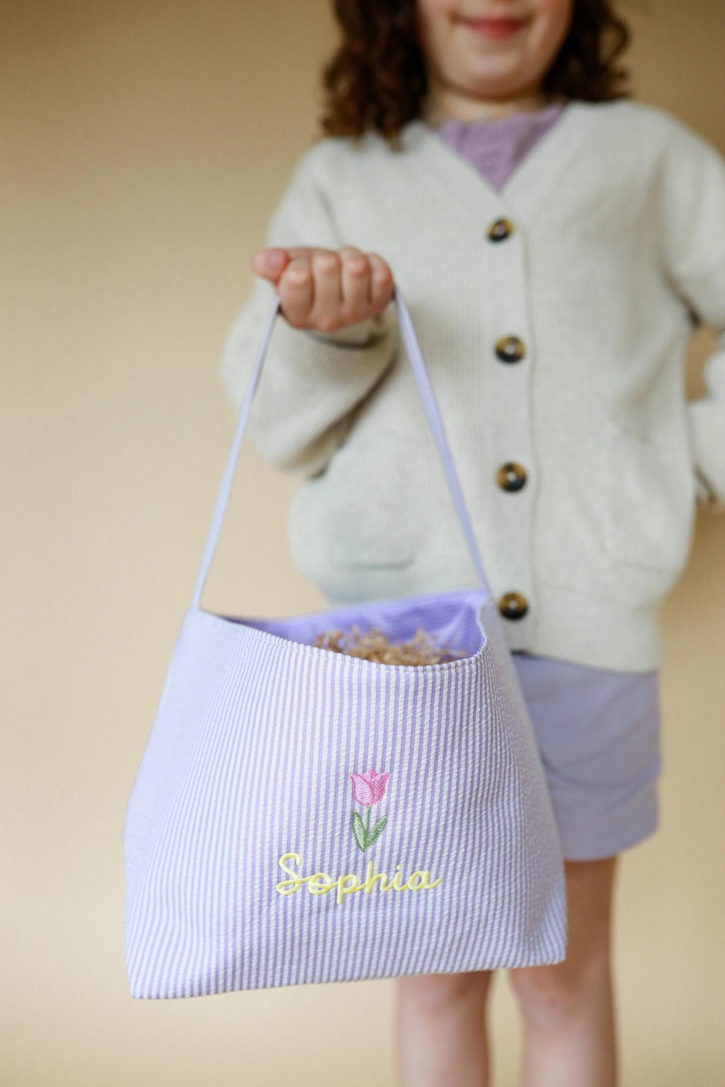 Custom Embroidered Easter Basket