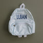Custom Embroidered Gingham Toddler Backpack - Blue