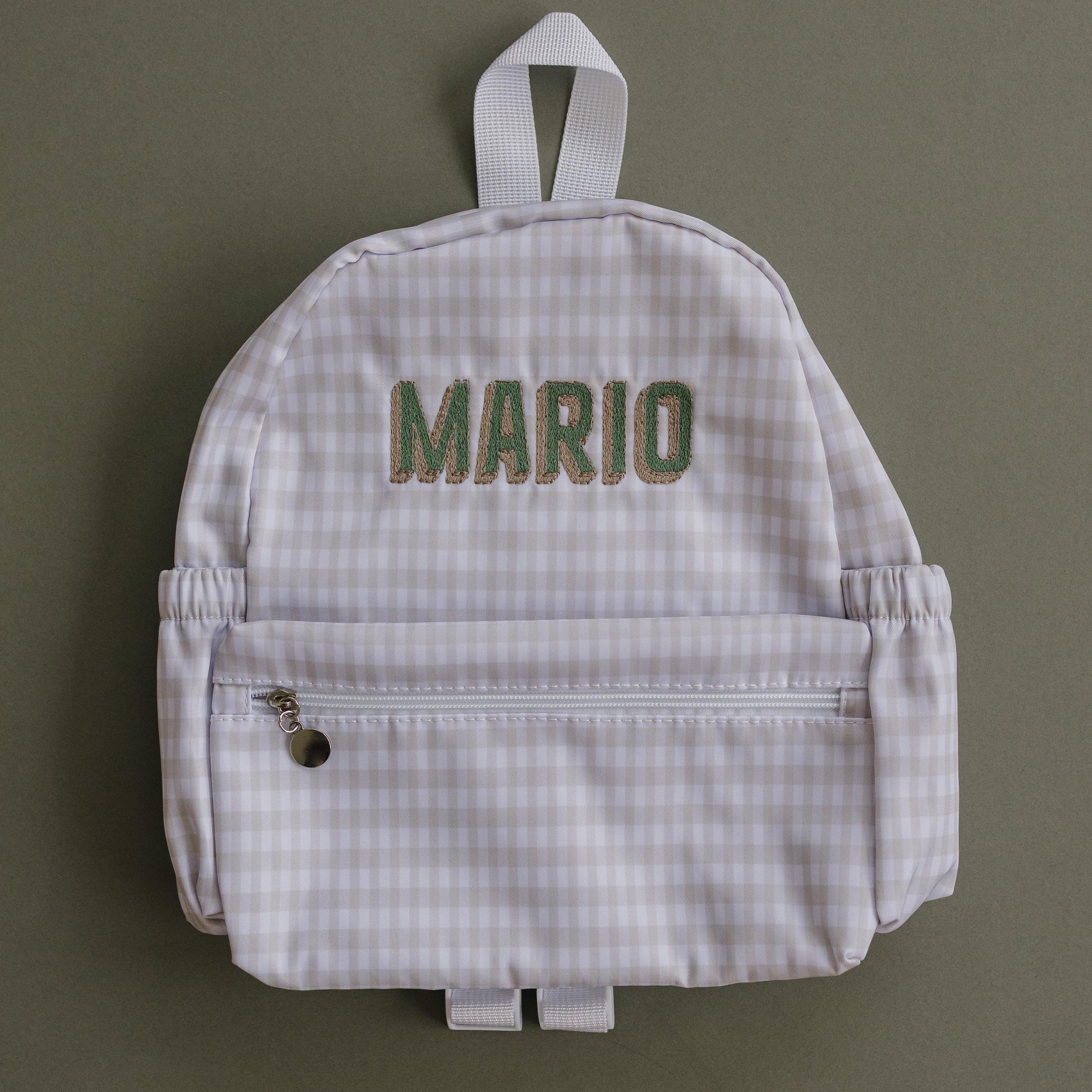 Custom Embroidered Gingham Toddler Backpack - More Colors