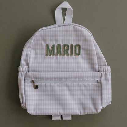 Custom Embroidered Gingham Toddler Backpack - More Colors