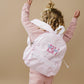 Custom Embroidered Gingham Toddler Backpack - Pink