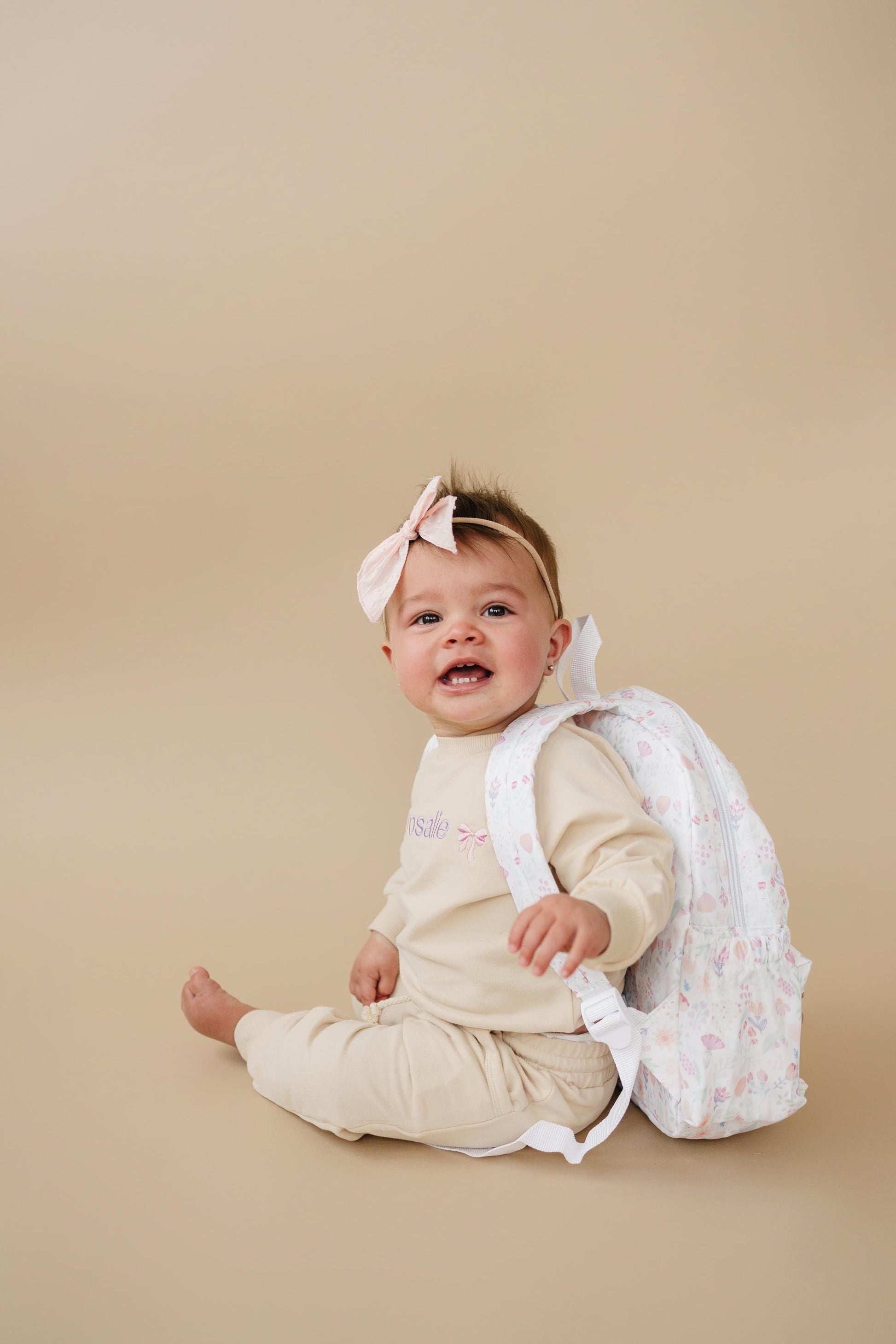 Custom Embroidered Floral Toddler Backpack