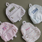 Custom Embroidered Gingham Toddler Backpack - Blue