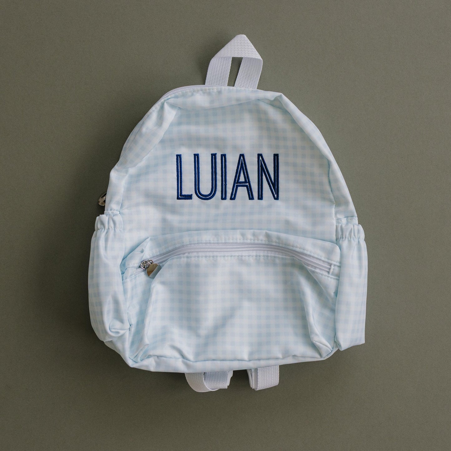 Custom Embroidered Gingham Toddler Backpack - More Colors