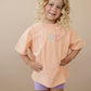 Custom Embroidered Oversized Tee or T-Shirt Romper - Creamsicle