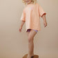 Custom Embroidered Oversized Tee or T-Shirt Romper - Creamsicle