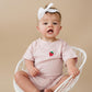Custom Embroidered Organic Cotton Shorts Set - Pink