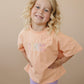 Custom Embroidered Oversized Tee or T-Shirt Romper - Creamsicle