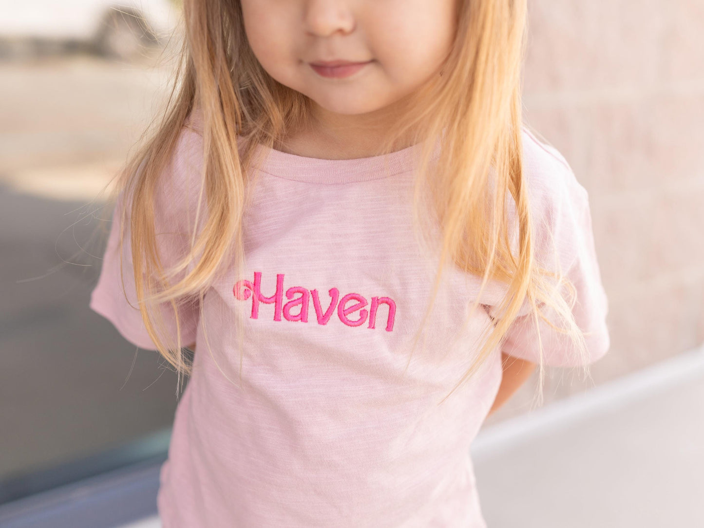 Custom Embroidered Organic Cotton Shorts Set - Pink