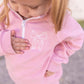 Custom Embroidered Organic Cotton Quarter Zip Set - Pink
