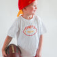 Custom Embroidered Organic Cotton T-Shirt Romper - Football Team Spirit - Custom Embroidered Oversized T-Shirt Romper - Personalized Touch