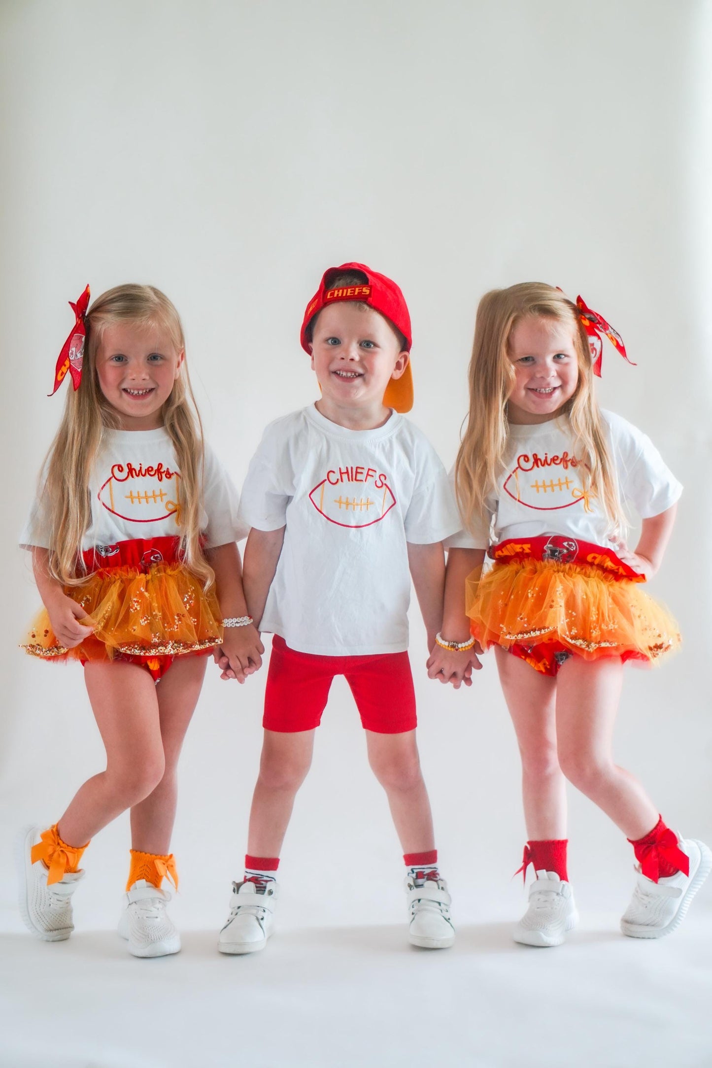Custom Embroidered Organic Cotton T-Shirt Romper - Football Team Spirit - Custom Embroidered Oversized T-Shirt Romper - Personalized Touch