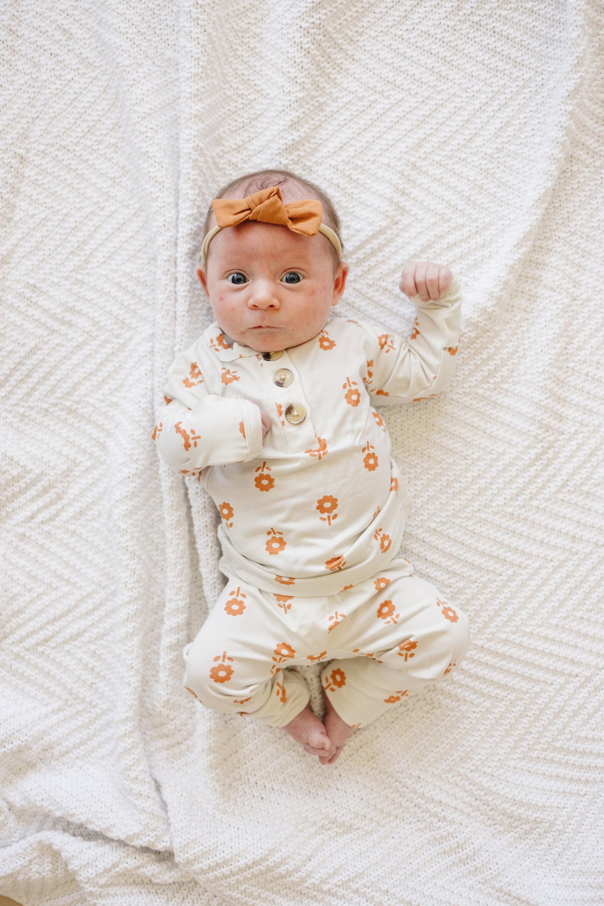 Pumpkin Posie 2pc Bamboo Pajamas for Kids - Sizes Newborn & Up!