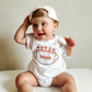 Custom Embroidered Organic Cotton T-Shirt Romper - Football Team Spirit - Custom Embroidered Oversized T-Shirt Romper - Personalized Touch