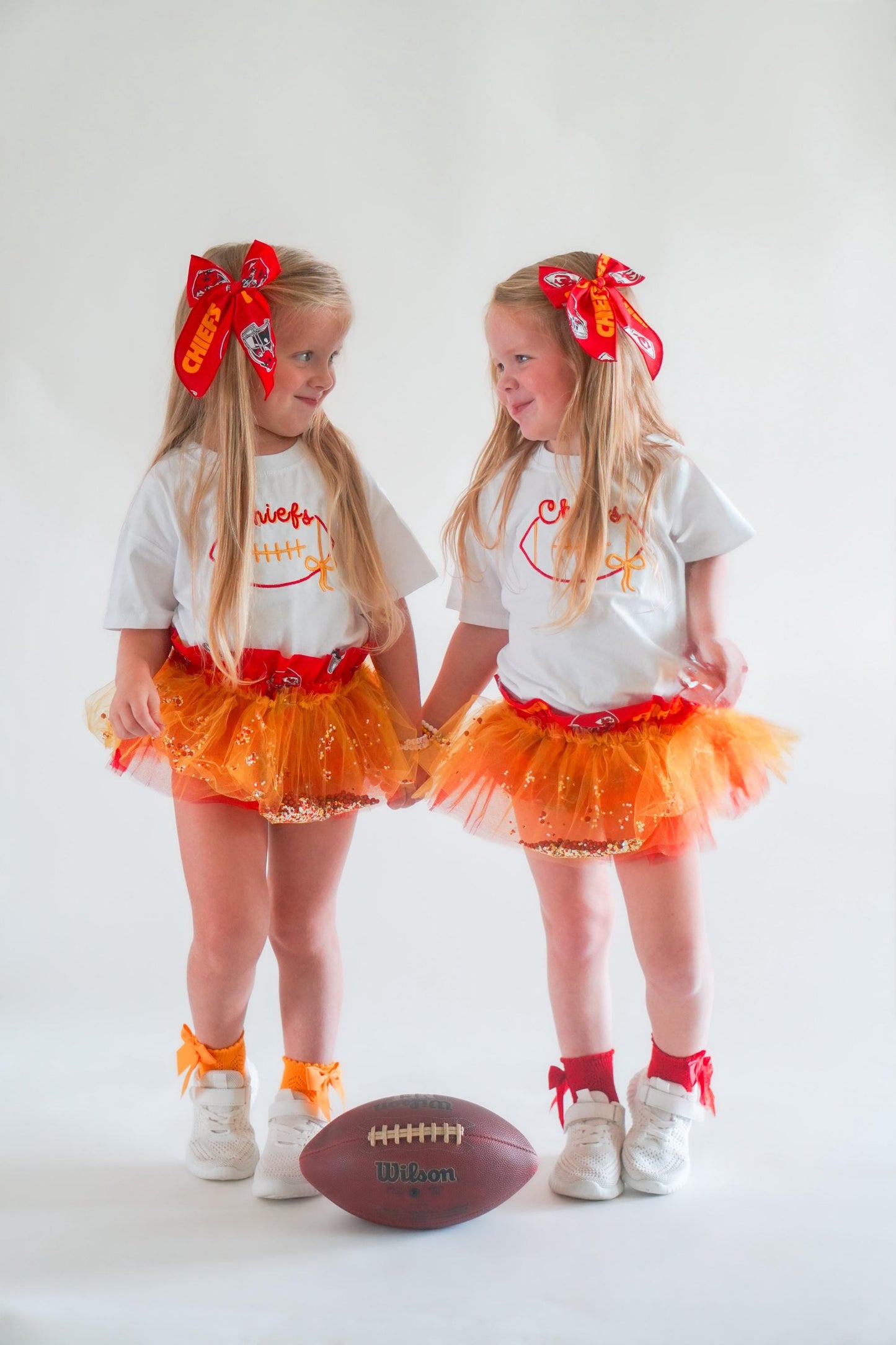 Custom Embroidered Organic Cotton Tee - Football Team Spirit - Custom Football Tee - Personalized Kids Clothing