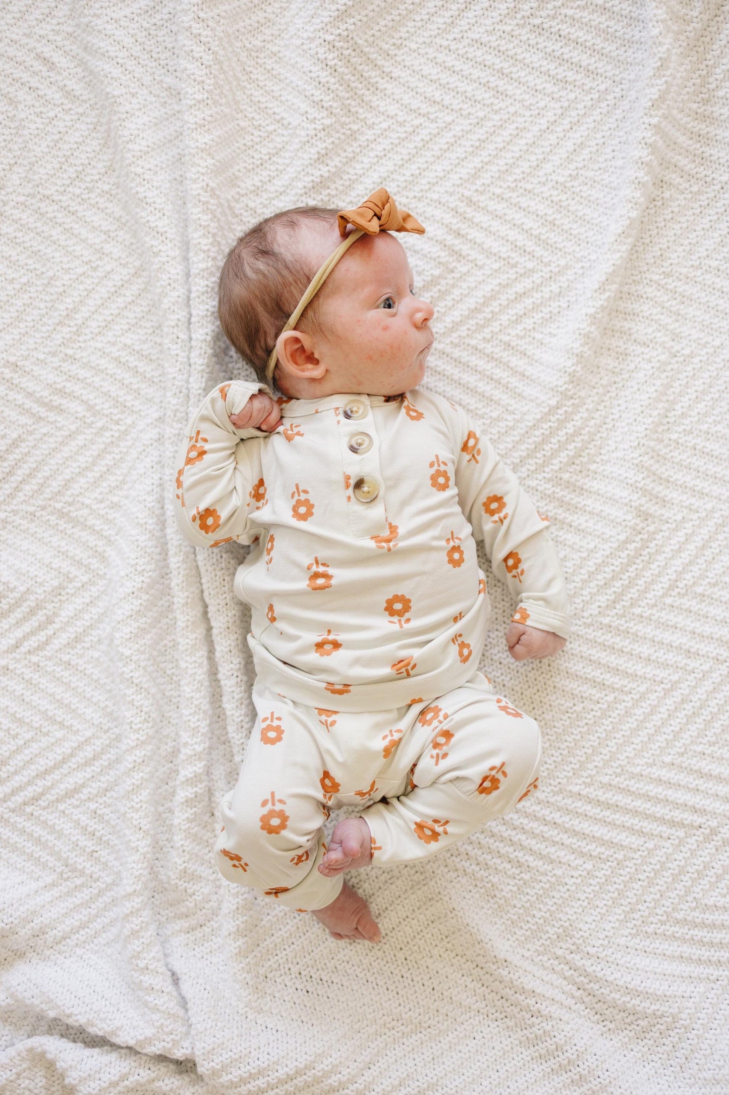 Pumpkin Posie 2pc Bamboo Pajamas for Kids - Sizes Newborn & Up!