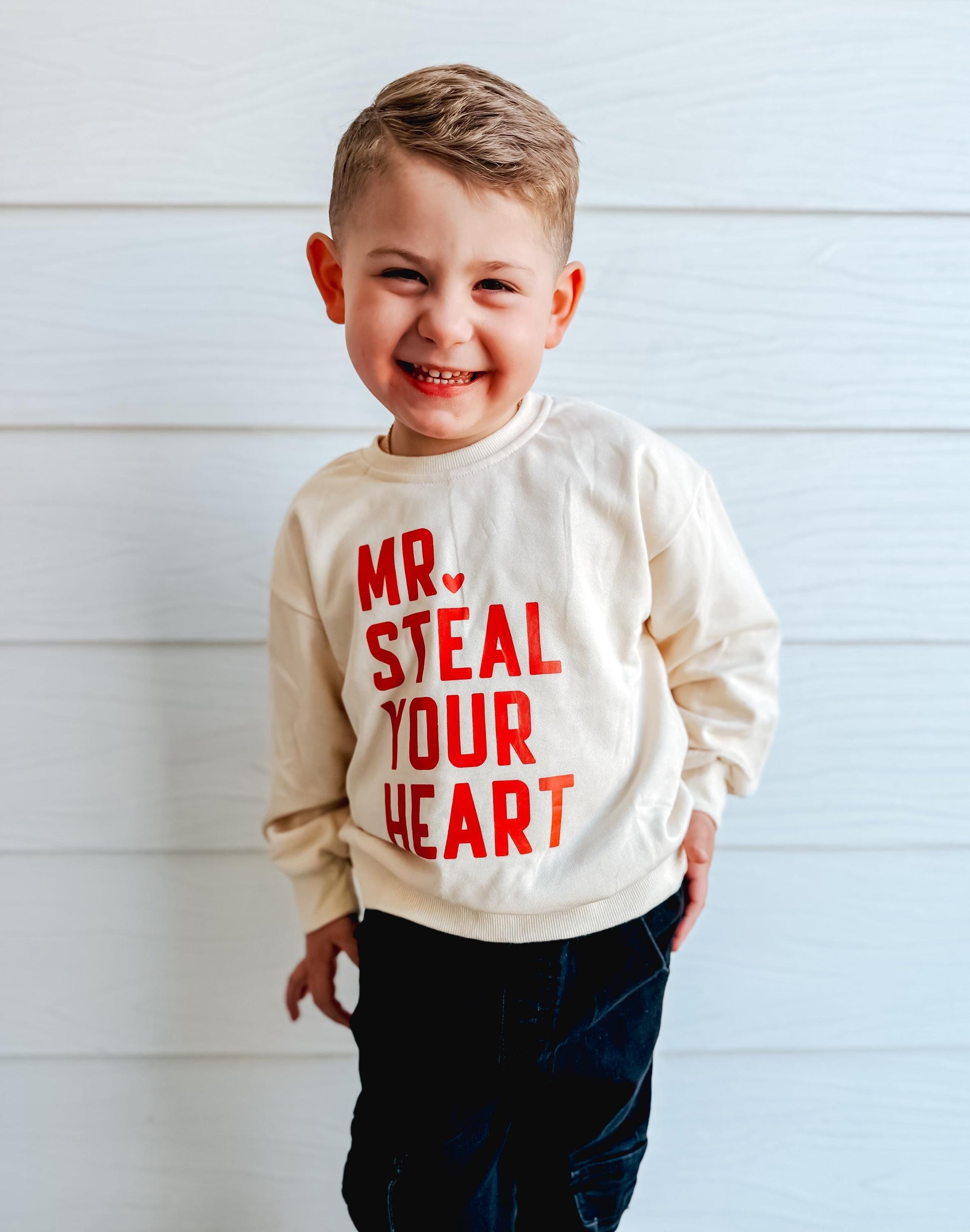 Mr Steal Your Heart Crewneck Sweatshirt - Cream