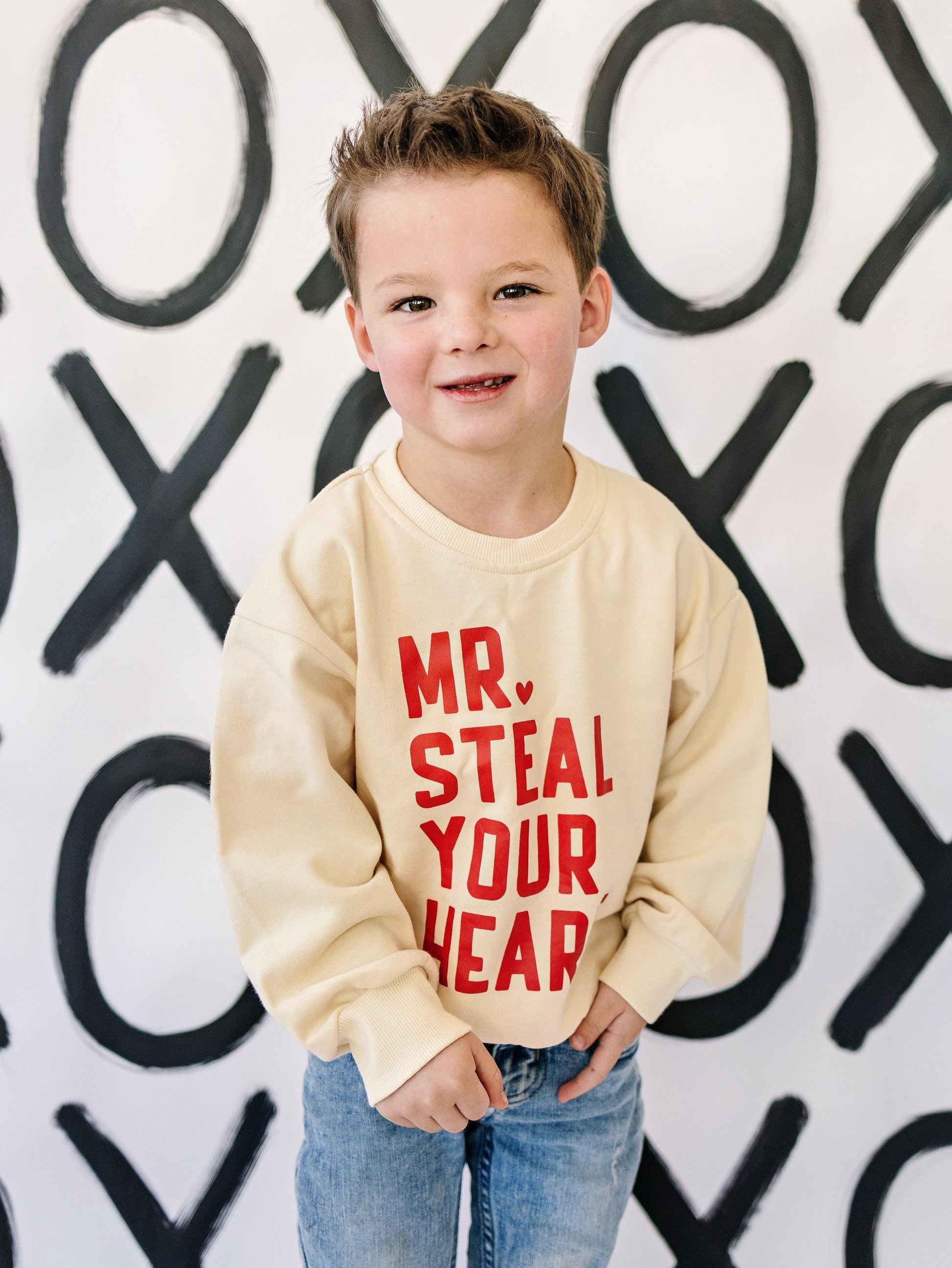 Mr Steal Your Heart Crewneck Sweatshirt - Cream